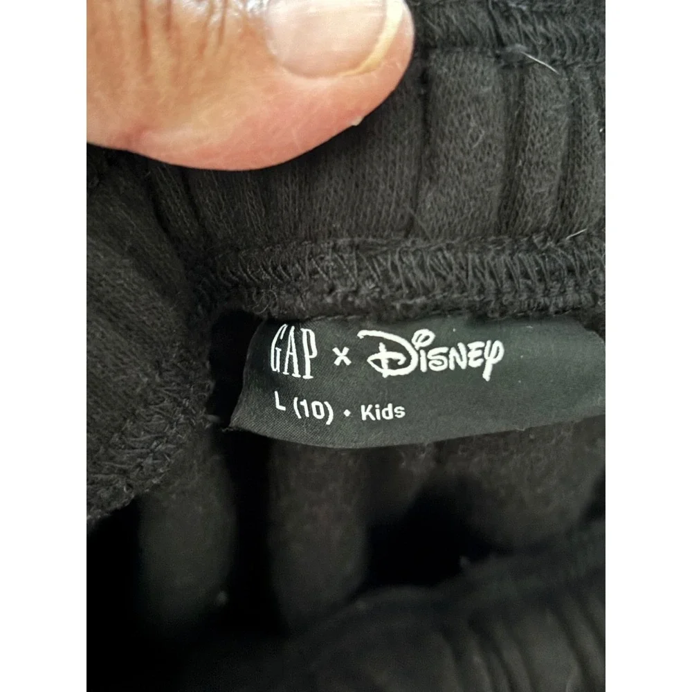 Gap Kids Disney Mickey Mouse Joggers Black Fleece Sweatpants Boys Girls L 10